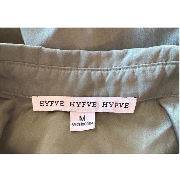 HYFVE Cropped Bomber Jacket | Green Snap Button Front | MEDIUM - Picture 5 of 6